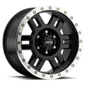 Vision Wheel Off-Road - 398 MANX - Black - Gloss Black Machined Lip - 17" x 8.5", 0 Offset, 6x139.7 (Bolt Pattern), 106.2mm HUB