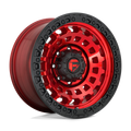 Fuel - D632 ZEPHYR - CANDY RED BLACK BEAD RING - 17" x 9", 1 Offset, 6x135 (Bolt Pattern), 87.1mm HUB