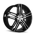 Kraze Wheels - HELLA - Black - BLACK/MACHINED - 18" x 8", 40 Offset, 5x112, 114.3 (Bolt Pattern), 73mm HUB