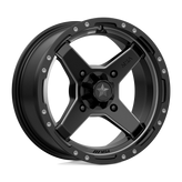 MSA Offroad Wheels - M39 CROSS - Black - Satin Black Titanium Tint - 15" x 7", 10 Offset, 4x137 (Bolt Pattern), 112.1mm HUB