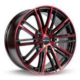 RTX Wheels - Strobe 5 - Black - Black Machined Red - 17" x 7.5", 45 Offset, 5x114.3 (Bolt Pattern), 73.1mm HUB
