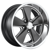 US Mag - U120 ROADSTER - Gunmetal - MATTE GUN METAL MACHINED - 20" x 10.5", 2 Offset, 5x115 (Bolt Pattern), 71.5mm HUB