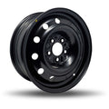 DTD - Steel - Black - Black - 16" x 6.5", 40 Offset, 5x114.3 (Bolt Pattern), 71.5mm HUB