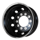 ATX - AO404 JOURNEY - Gunmetal - SATIN BLACK WITH POLISHED LIP - REAR OUTER - 23" x 14", -165 Offset, 10x285.75 (Bolt Pattern), 220.1mm HUB