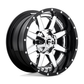 Fuel - D260 MAVERICK - Polished - CHROME PLATED GLOSS BLACK LIP - 20" x 12", -44 Offset, 5x139.7, 150 (Bolt Pattern), 110.1mm HUB