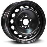 RTX Wheels - Steel Wheel - Black - Black - 15" x 6.5", 43 Offset, 5x108 (Bolt Pattern), 65.1mm HUB