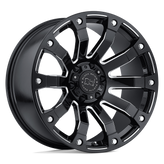 Black Rhino - SELKIRK - Black - Gloss Black Milled - 17" x 9", -12 Offset, 5x127 (Bolt Pattern), 78.1mm HUB