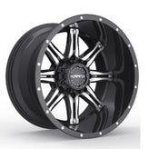 KranK Off-road - Shaft - Black - Gloss Black Machined - 17" x 9", 0 Offset, 5x114.3, 127 (Bolt Pattern), 78.1mm HUB