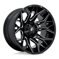 Fuel - D769 TWITCH - Black - GLOSSY BLACK MILLED - 22" x 12", -44 Offset, 8x165.1 (Bolt Pattern), 125.1mm HUB