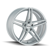 Touren - TR73 - Silver - GLOSS SILVER/MILLED SPOKES - 20" x 8.5", 35 Offset, 5x114.3 (Bolt Pattern), 72.6mm HUB