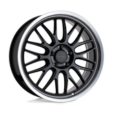 Petrol Wheels - P4C - Black - GLOSS BLACK WITH MACHINED CUT LIP - 17" x 8", 40 Offset, 5x110 (Bolt Pattern), 72.1mm HUB