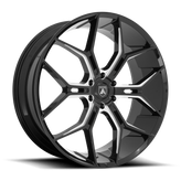 Asanti Black - ABL-38 MONARCH TRUCK - Black - GLOSS BLACK MILLED - 26" x 10", 35 Offset, 6x135 (Bolt Pattern), 87.1mm HUB