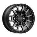 KMC Wheels - KM718 SUMMIT - Black - SATIN BLACK WITH GRAY TINT - 17" x 8.5", 18 Offset, 6x139.7 (Bolt Pattern), 106.1mm HUB
