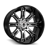 American Truxx - BOMB - Black - BLACK/MACHINED - 20" x 12", -44 Offset, 8x180 (Bolt Pattern), 125.2mm HUB