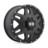 XD Series - XD130 MACHETE DUALLY - Black - Satin Black With Reinforcing Ring - 20" x 7.5", -152 Offset, 8x165.1 (Bolt Pattern), 121.5mm HUB