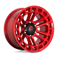 Fuel - D719 HEATER - CANDY RED MACHINED - 18" x 9", 1 Offset, 6x139.7 (Bolt Pattern), 106.1mm HUB