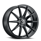 Kraze Wheels - COSMOS - Black - GLOSS BLACK - 17" x 8", 38 Offset, 5x108 (Bolt Pattern), 63.5mm HUB