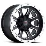 Vision Wheel ATV - 548 COMMANDER - Black - Matte Black Machined Face - 14" x 8", _10_2 Offset, 4x110 (Bolt Pattern), 86mm HUB
