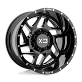 XD Series - XD836 FURY - Black - Gloss Black Milled - 22" x 10", -18 Offset, 5x127 (Bolt Pattern), 71.5mm HUB