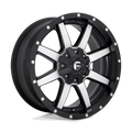 Fuel - D537 MAVERICK - Black - MATTE BLACK MACHINED - 17" x 9", -12 Offset, 5x114.3, 127 (Bolt Pattern), 78.1mm HUB