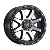 Black Rhino - COYOTE - Black - Gloss Black with Machined Face & Stainless Bolts - 18" x 9", 12 Offset, 6x120 (Bolt Pattern), 67.1mm HUB