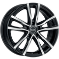 Mak Wheels - MILANO - Black - BLACK MIRROR - 17" x 7", 48 Offset, 5x100 (Bolt Pattern), 56.1mm HUB