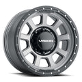Vision Wheel Off-Road - 350 OJOS - Grey - Satin Grey - 17" x 9", 12 Offset, 8x170 (Bolt Pattern), 125.2mm HUB