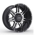 KranK Off-road - Force - Black - Gloss Black Machined - 20" x 9", -12 Offset, 6x135, 139.7 (Bolt Pattern), 108mm HUB