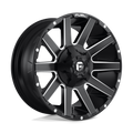 Fuel - D616 CONTRA - Black - MATTE BLACK MILLED - 20" x 9", 20 Offset, 8x165.1 (Bolt Pattern), 125.1mm HUB