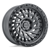 Black Rhino - SHREDDER - Gunmetal - MATTE GUNMETAL WITH BLACK RING - 17" x 9", 0 Offset, 6x139.7 (Bolt Pattern), 112.1mm HUB