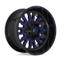 Fuel - D645 STROKE - Black - GLOSS BLACK BLUE TINTED CLEAR - 17" x 9", -12 Offset, 5x114.3, 127 (Bolt Pattern), 78.1mm HUB