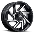 Vision Wheel Off-Road - 422 PROWLER - Black - GLOSS BLACK MACHINED FACE - 18" x 9", 12 Offset, 6x139.7 (Bolt Pattern), 106.2mm HUB