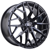 Ruffino Wheels - Atrax - Black - Gloss Black - 17" x 7.5", 40 Offset, 5x100 (Bolt Pattern), 73.1mm HUB