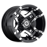 Fairway Alloys - FA123 PRESTIGE - Black - GLOSS BLACK MACHINED - 10" x 7", -25 Offset, 4x101.6 (Bolt Pattern), 70.7mm HUB