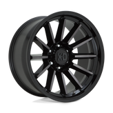 XD Series - XD855 LUXE - Black - GLOSS BLACK MACHINED WITH GRAY TINT - 17" x 9", 18 Offset, 6x114.3 (Bolt Pattern), 66.1mm HUB