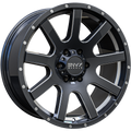 Envy Wheels - CRAZE - Gunmetal - GLOSS DARK GUN METAL / UNDERCUT / SIDE MILL / MILLED RIVETS - 17" x 9", 25 Offset, 6x135 (Bolt Pattern), 87.1mm HUB