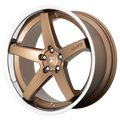 Asanti Black - ABL31 REGAL - Gunmetal - SATIN BRONZE WITH CHROME LIP - 22" x 9", 15 Offset, 5x115 (Bolt Pattern), 72.56mm HUB