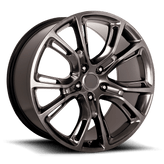 OE Creations - PR137 - Gunmetal - HYPER SILVER DARK - 20" x 10", 50 Offset, 5x127 (Bolt Pattern), 71.5mm HUB