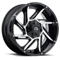 Vision Wheel Off-Road - 422 PROWLER - Black - Gloss Black Machined Face - 17" x 9", -12 Offset, 5x139.7 (Bolt Pattern), 108mm HUB