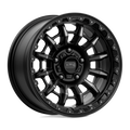 KMC Wheels - KM547 CARNAGE - Black - SATIN BLACK WITH GRAY TINT - 16" x 8", 0 Offset, 6x139.7 (Bolt Pattern), 106.1mm HUB