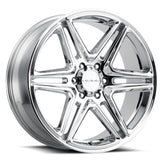 Vision Wheel Street Designs - 476 WEDGE - Chrome - Chrome - 22" x 9.5", 30 Offset, 6x139.7 (Bolt Pattern), 78.1mm HUB