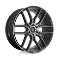 Asanti Black - ABL-28 BARON - Black - Gloss Black With Gray Tint - 24" x 10", 30 Offset, 6x135 (Bolt Pattern), 87.1mm HUB