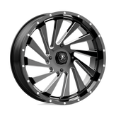 MSA Offroad Wheels - M46 BLADE - Black - GLOSS BLACK MILLED - 18" x 7", 0 Offset, 4x137 (Bolt Pattern), 112.1mm HUB