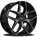 Euro Design - Forza - Black - Gloss Black Milled - 19" x 8.5", 35 Offset, 5x114.3 (Bolt Pattern), 72.6mm HUB