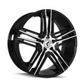 Kraze Wheels - HELLA - Black - BLACK/MACHINED - 22" x 8.5", 40 Offset, 5x112, 114.3 (Bolt Pattern), 73mm HUB