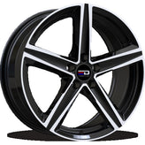 Euro Design - Spa - Black - Gloss Black Polished - 18" x 8", 35 Offset, 5x112 (Bolt Pattern), 66.5mm HUB