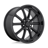 US Mag - U123 RAMBLER - Black - GLOSS BLACK MATTE BLACK - 18" x 9.5", 1 Offset, 5x120.65 (Bolt Pattern), 72.6mm HUB