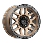 KMC Wheels - KM544 MESA - Bronze - MATTE BRONZE WITH BLACK LIP - 17" x 9", 18 Offset, 6x139.7 (Bolt Pattern), 106.1mm HUB