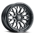 Vision Wheel Off-Road - 402 RIOT - Black - Gloss Black Machined Face - 18" x 9", 12 Offset, 6x139.7 (Bolt Pattern), 106.2mm HUB