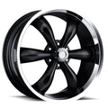 Vision Wheel American Muscle - 142 LEGEND 6 - Black - Gloss Black Machined Lip - 22" x 9.5", 15 Offset, 6x139.7 (Bolt Pattern), 106.2mm HUB